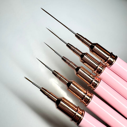 Pink Gel Liner Brushes 5pcs