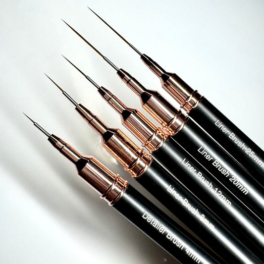 Black Gel Liner Brushes 5pcs