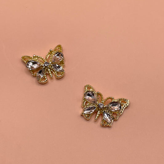 Gold XL butterfly Charm L111