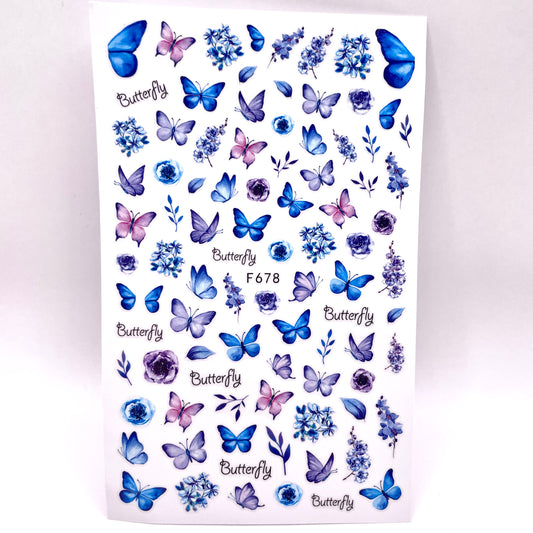 Blue Butterfly Stickers