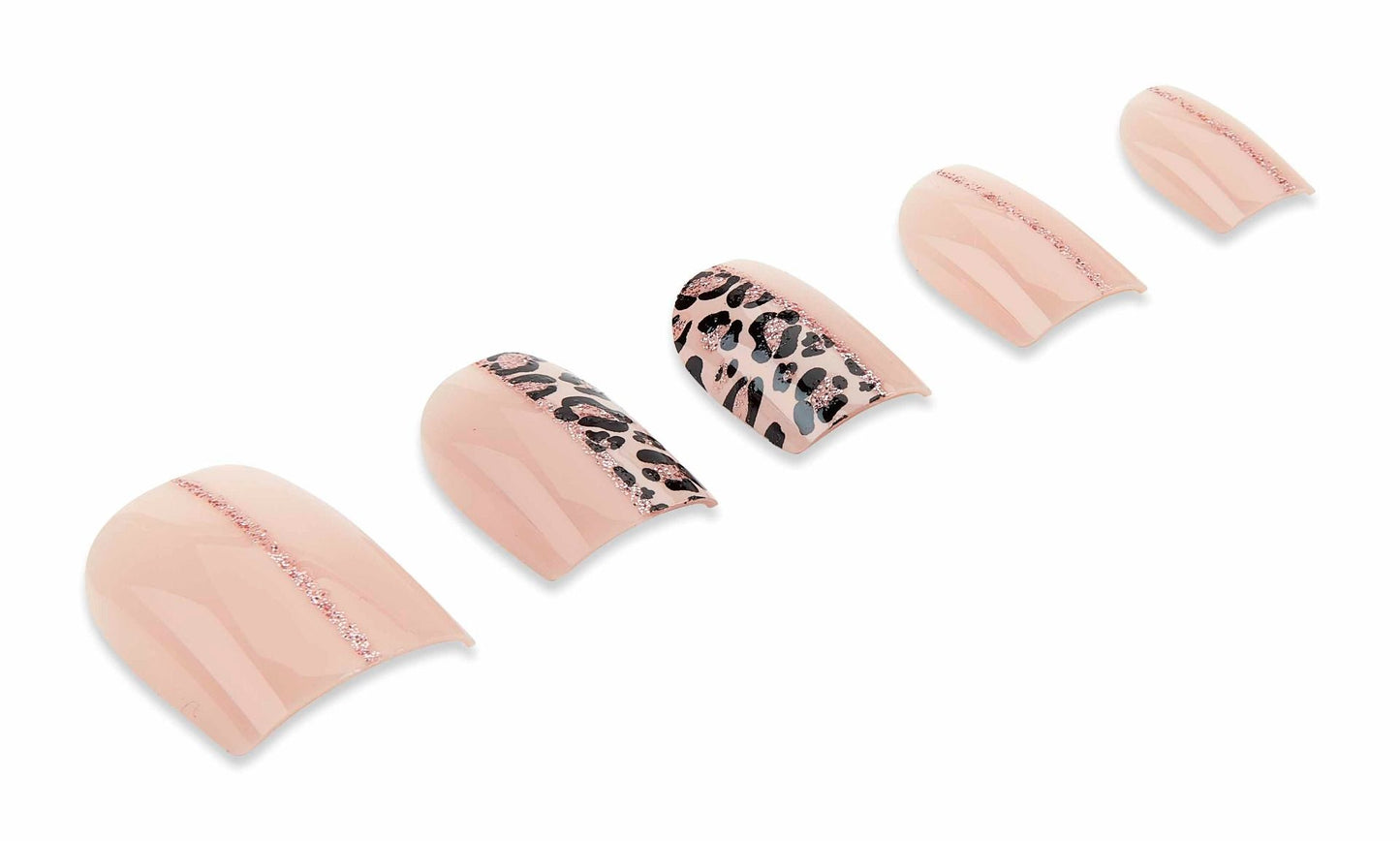 Nail Addict Premium nail set, cheetah accent