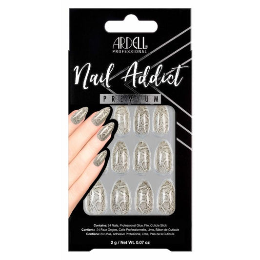 NAIL ADDICT PREMIUM NAIL SET, GREY PYTHON